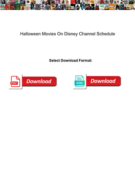 Halloween Movies on Disney Channel Schedule