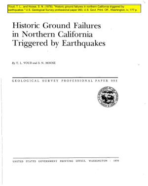 Historic Ground Failures in Northern California Triggered by Earthquakes." U.S