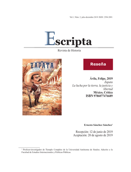 Escripta Revista De Historia