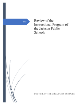 Review of the Instructional Program of the Jackson Public Schools