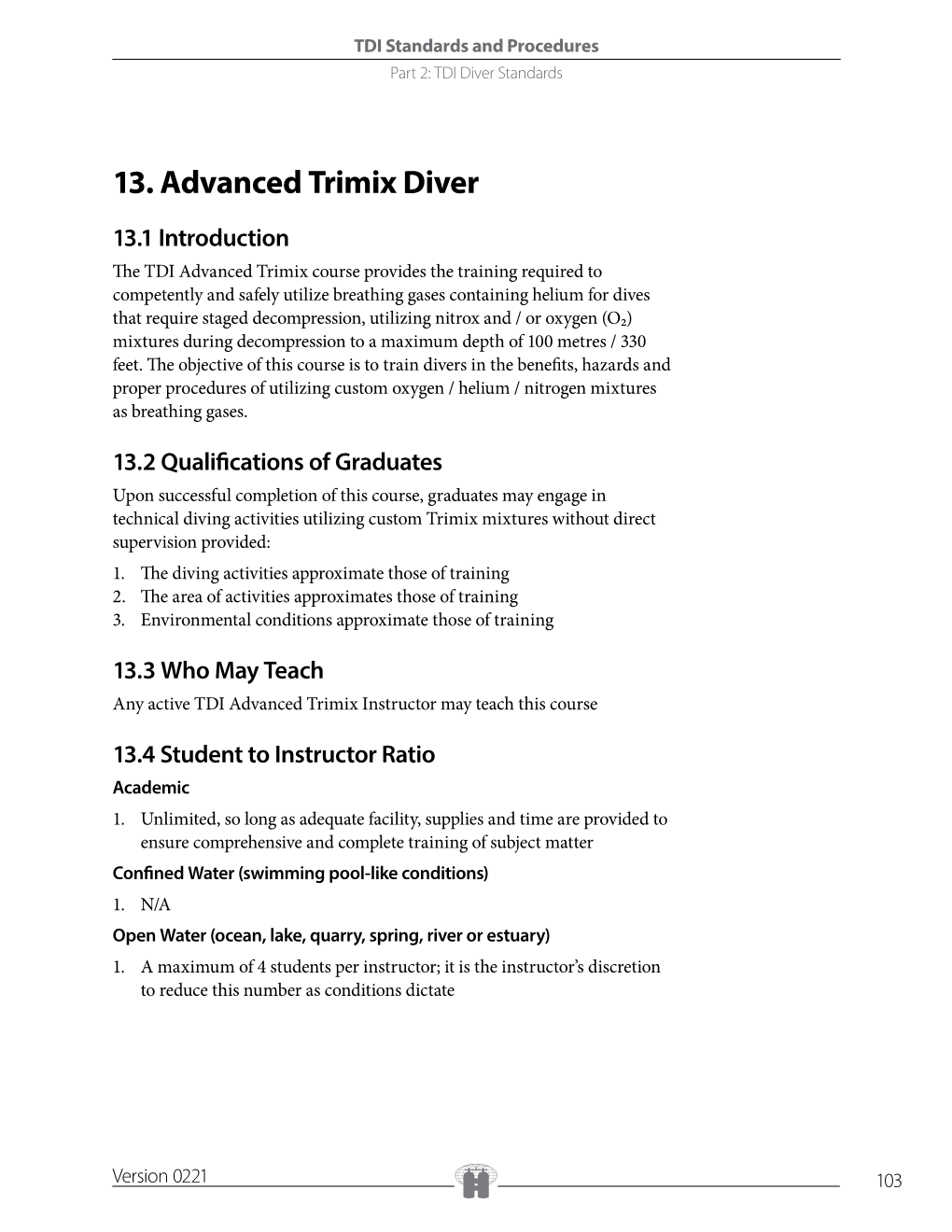 13. Advanced Trimix Diver