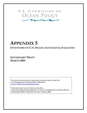 Inventory of U.S. Ocean and Coastal Facilities