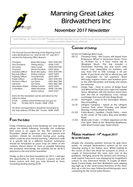 November 2017 Newsletter