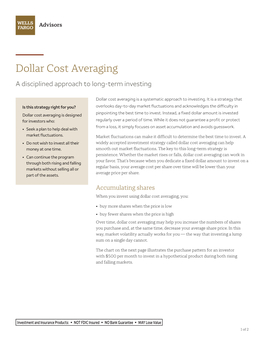 Dollar Cost Averaging a Disciplined Approach to Long-Term Investing