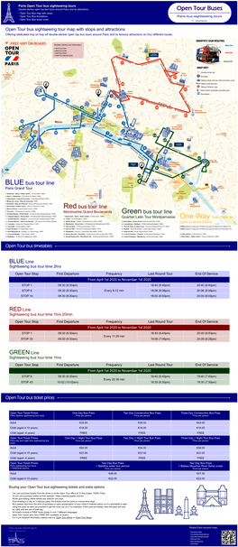 Open Tour Bus Map and Timetables