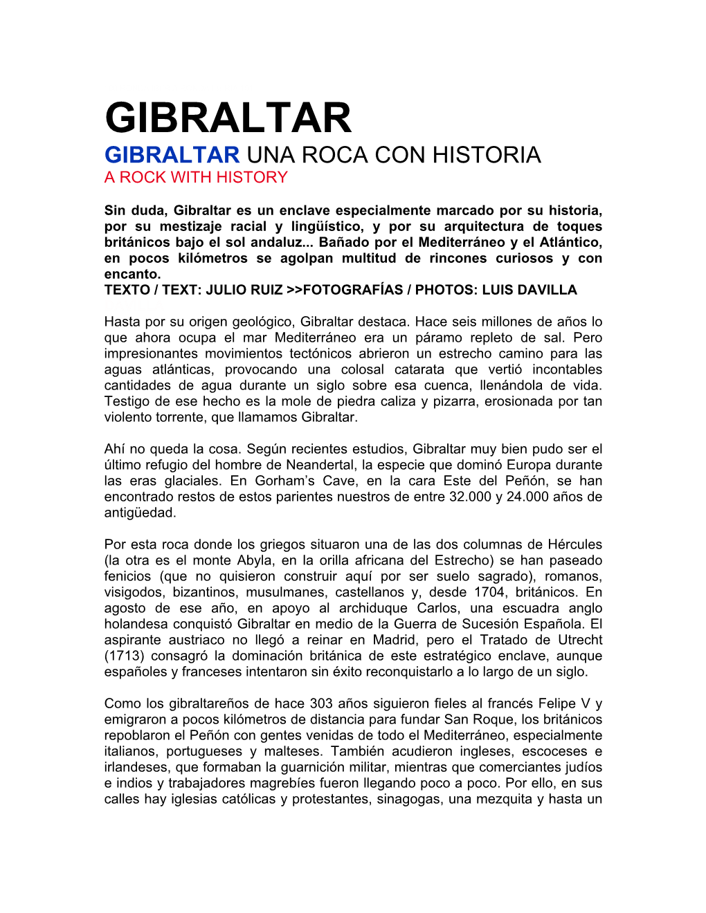 100 Ronda Iberia Ronda Iberia 101 Gibraltar Gibraltar Una Roca Con Historia a Rock with History