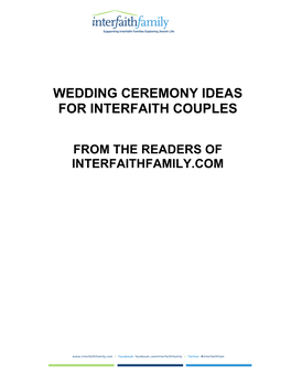 Wedding Ceremony Ideas for Interfaith Couples