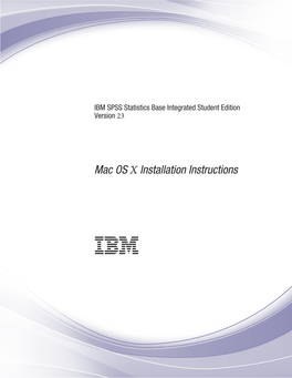 IBM SPSS Statistics Base Integrated Student Edition Version 22: Mac OS