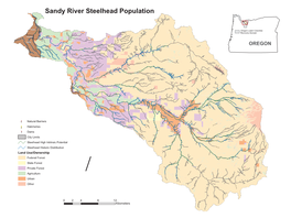 Sandy River Steelhead Population E E K R C (! L a P Coopey Falls O