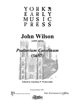 John Wilson's Psalterium Carolinum (1657)