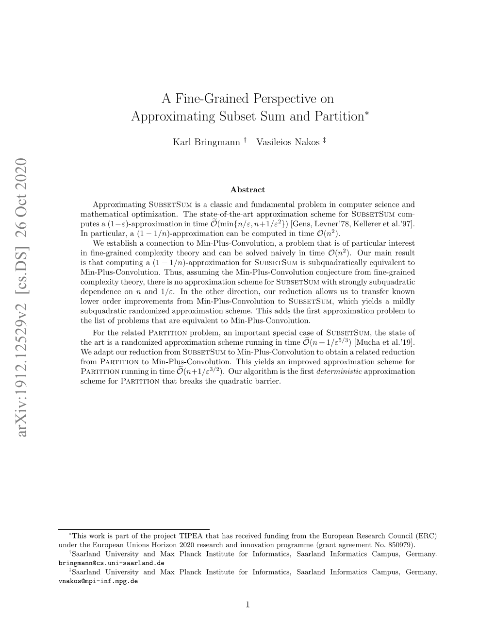 A Fine-Grained Perspective on Approximating Subset Sum And