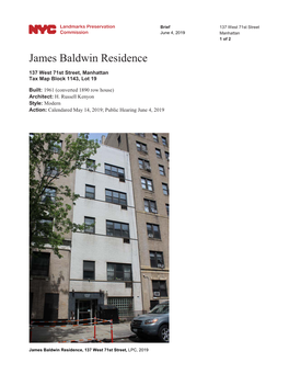 James Baldwin Residence