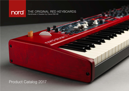 Product Catalog 2017 STAGE PIANOS COMBO ORGAN ACCESSORIES