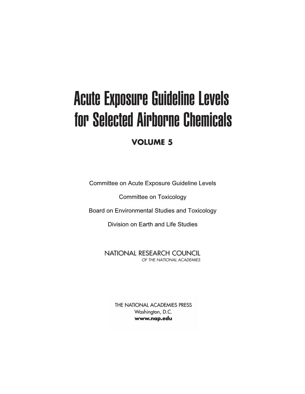 Cyclohexylamine Final AEGL Document