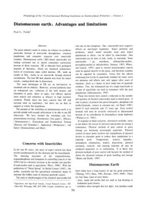 Diatomaceous Earth: Advantages and Limitations