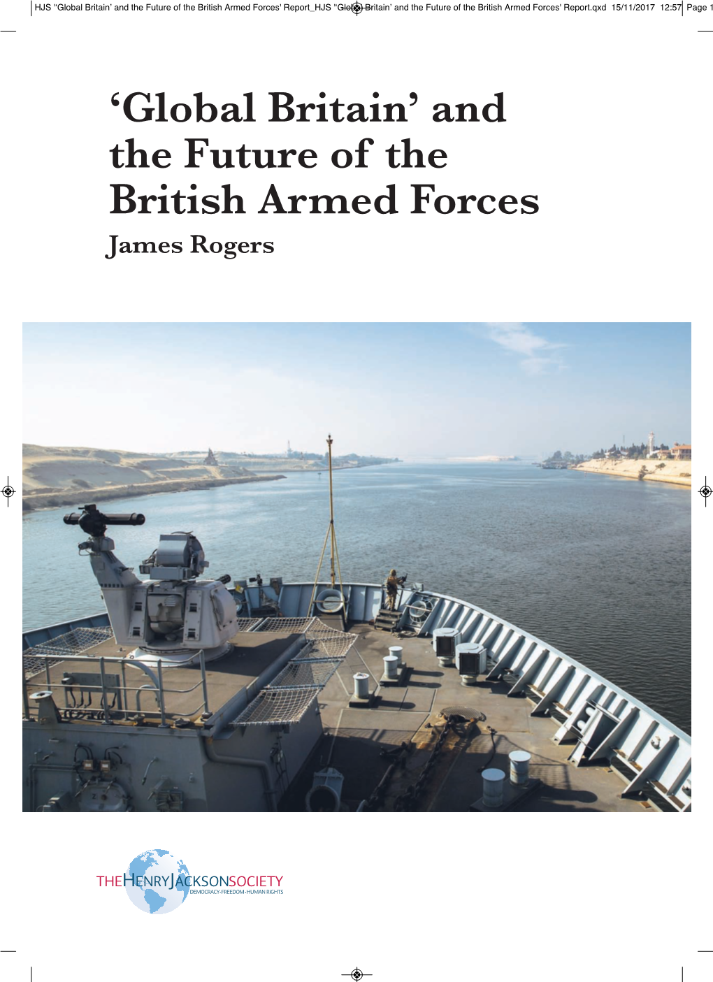 HJS ''Global Britain' and the Future of the British Armed Force