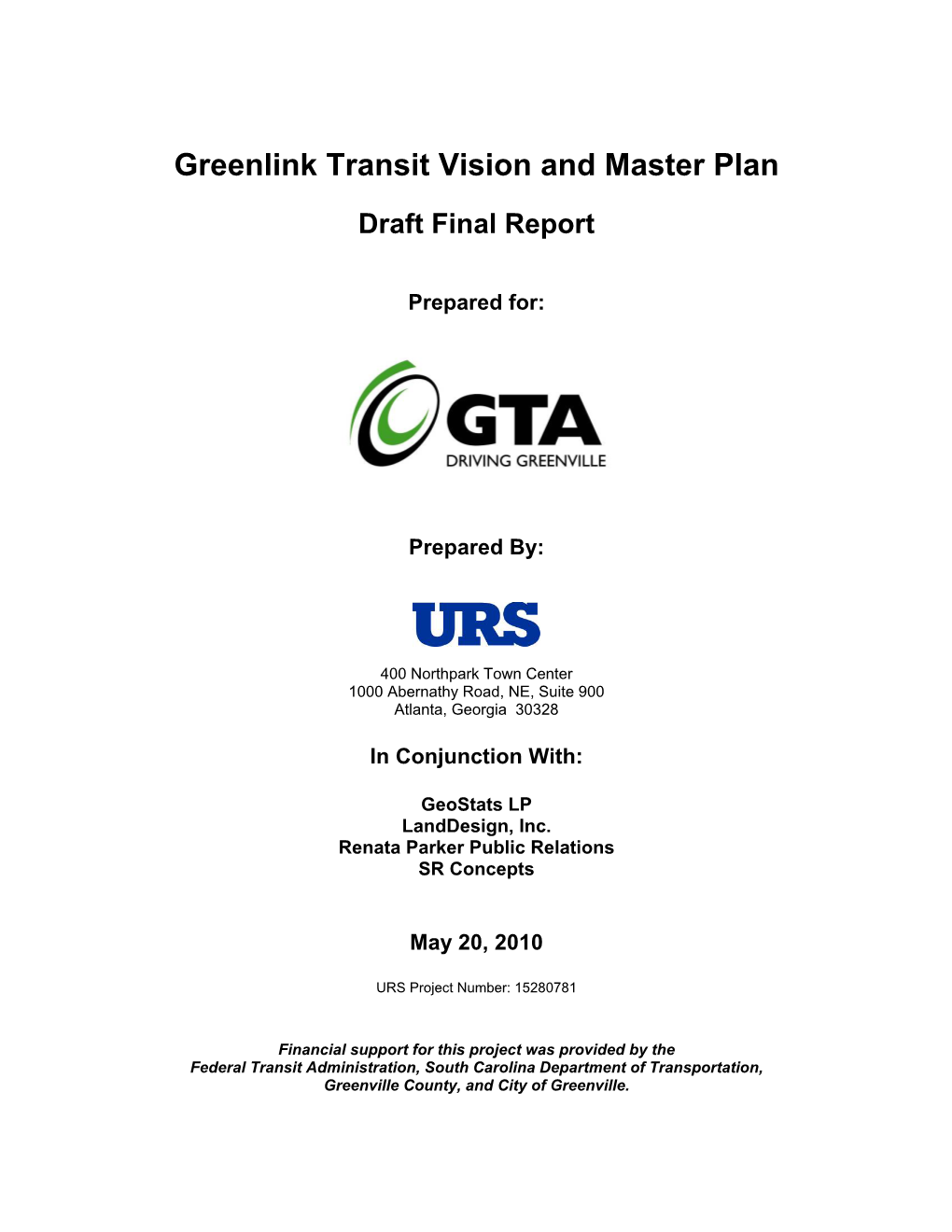 2010 Greenlink Transit Vision and Master Plan