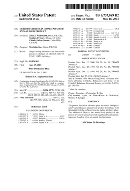 (12) United States Patent (10) Patent No.: US 6,737,089 B2 Wadsworth Et Al