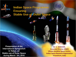 Glimpses of Indian Space Programme