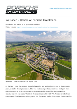 Weissach – Centre of Porsche Excellence