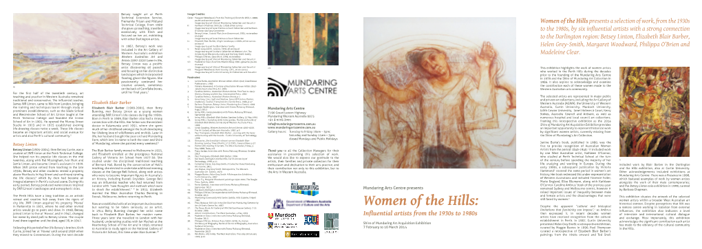 Women of the Hills: a Remote Centre Working in Isolation from External 4 Artists Would Go to Paint and Draw