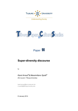 Paper Super-Diversity Discourse