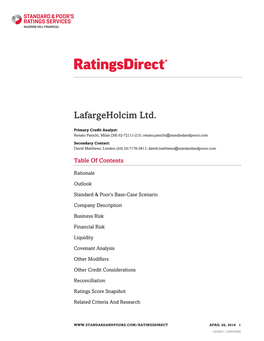 Lafargeholcim Ltd