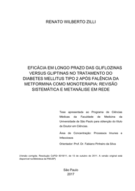 Renato Wilberto Zilli Eficácia Em Longo Prazo Das