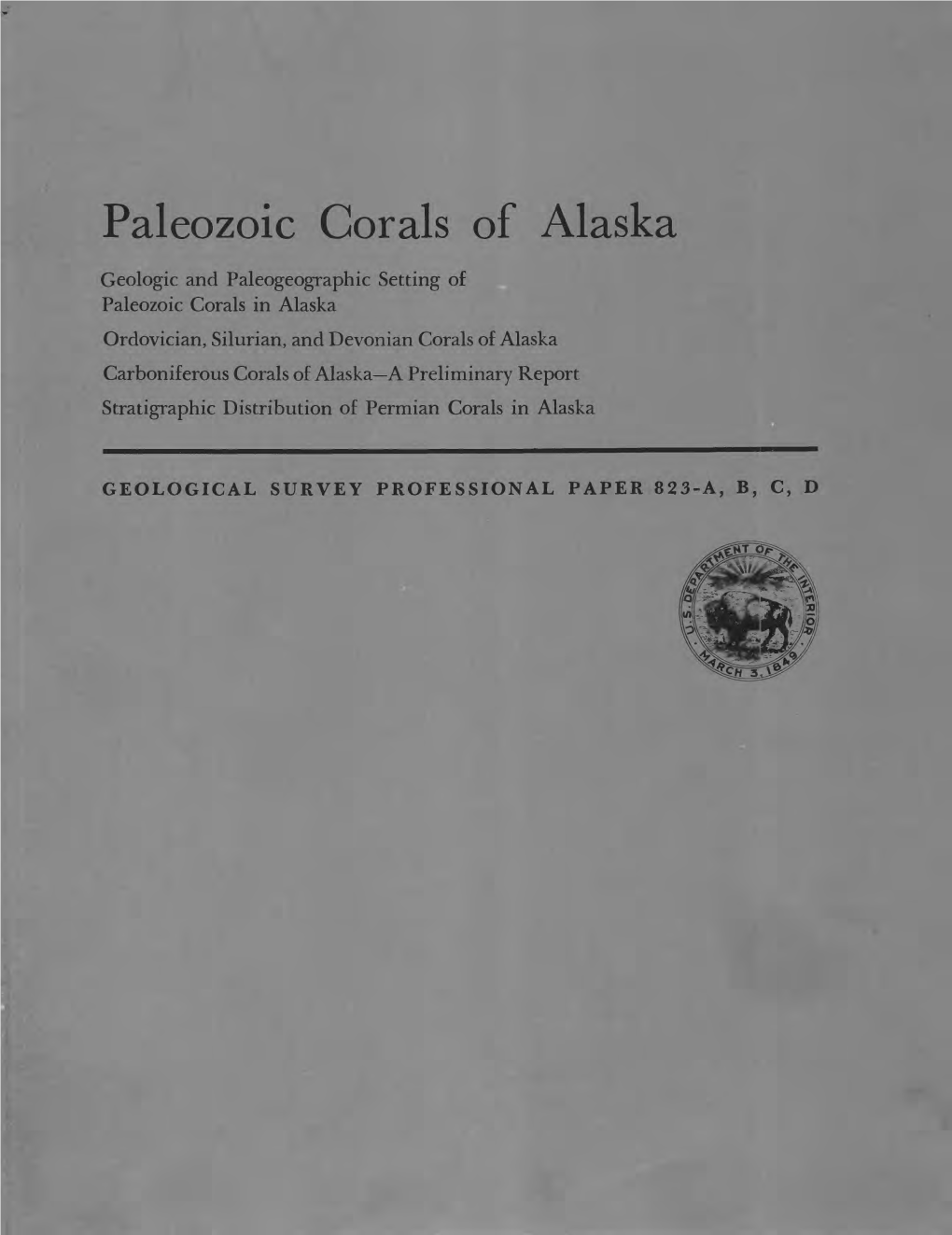 Paleozoic Corals of Alaska