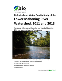 Biological and Water Quality Study Of