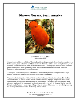 Discover Guyana, South America