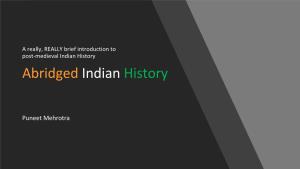 Abridged Indian History