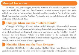 About the Mongol Invasions