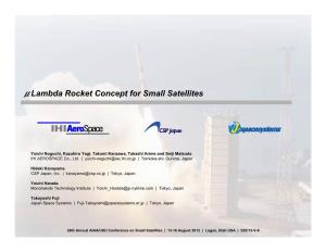 Μlambda Rocket Concept for Small Satellites