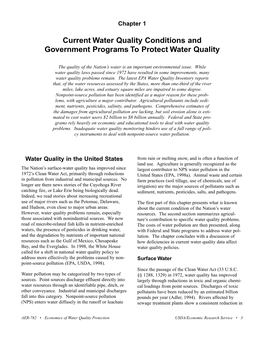 Economics of Water Quality Protection from Nonpoint Sources