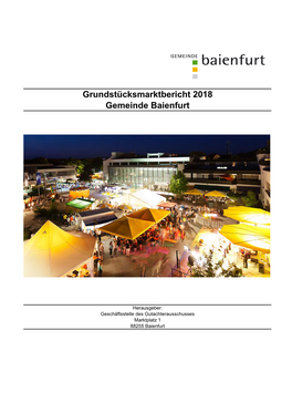 Grundstücksmarktbericht 2018 Gemeinde Baienfurt