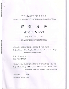 Audit Report Public Disclosure Authorized If? 4 [2017] 55