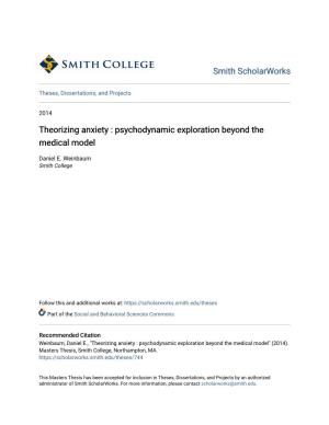 Theorizing Anxiety : Psychodynamic Exploration Beyond the Medical Model