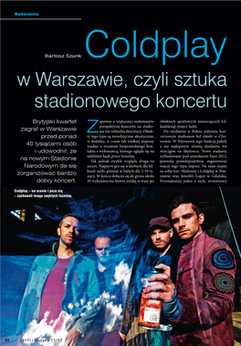 W Warszawie, Czyli Sztuka Stadionowego Koncertu