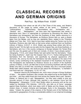 Classical Records and German Origins, Part 4