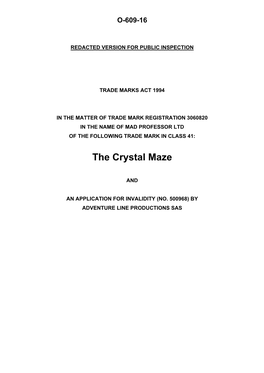 The Crystal Maze