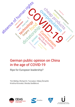German Public Opinion on China in the Age of COVID-19 Ripe for European Leadership?