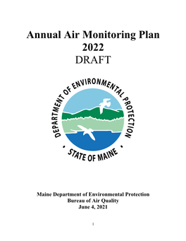 Draft 2022 Air Monitoring Plan