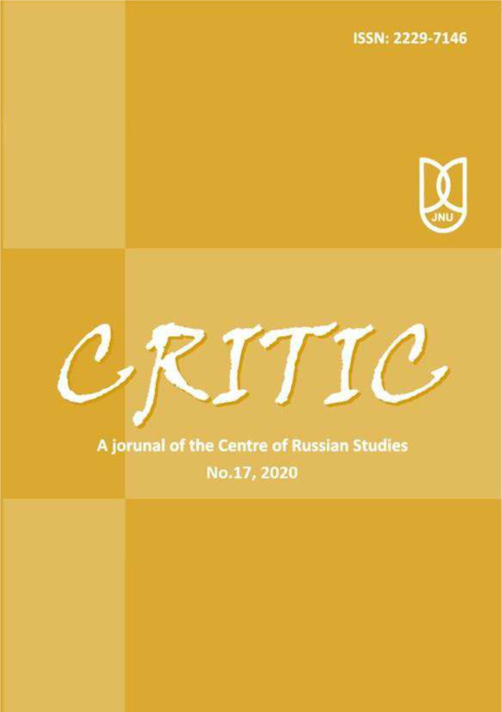 CRITIC a Journal of the Centre of Russian Studies No.17 2020