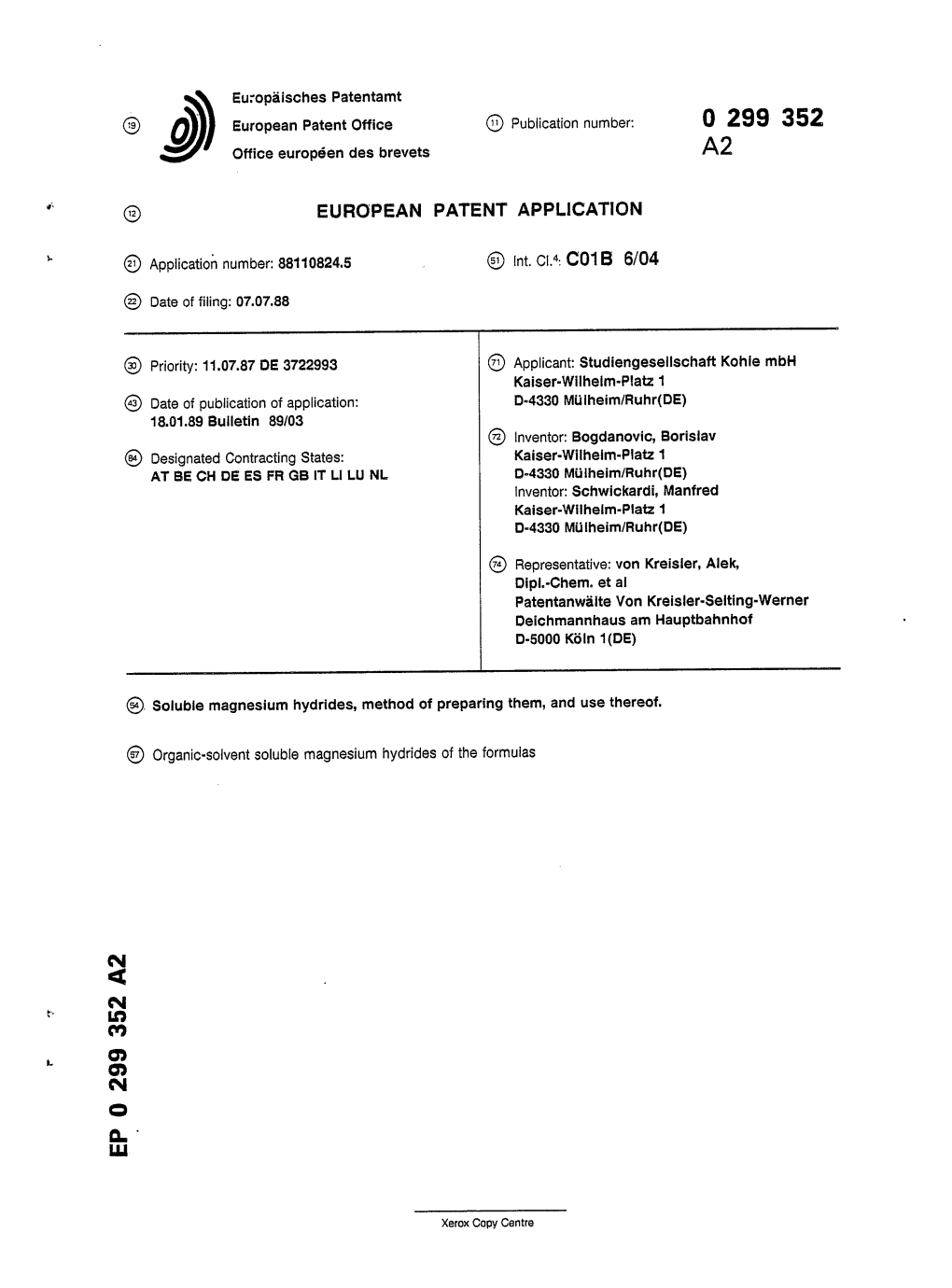 Soluble Magnesium Hydrides, Method of Preparing Them, and Use Thereof