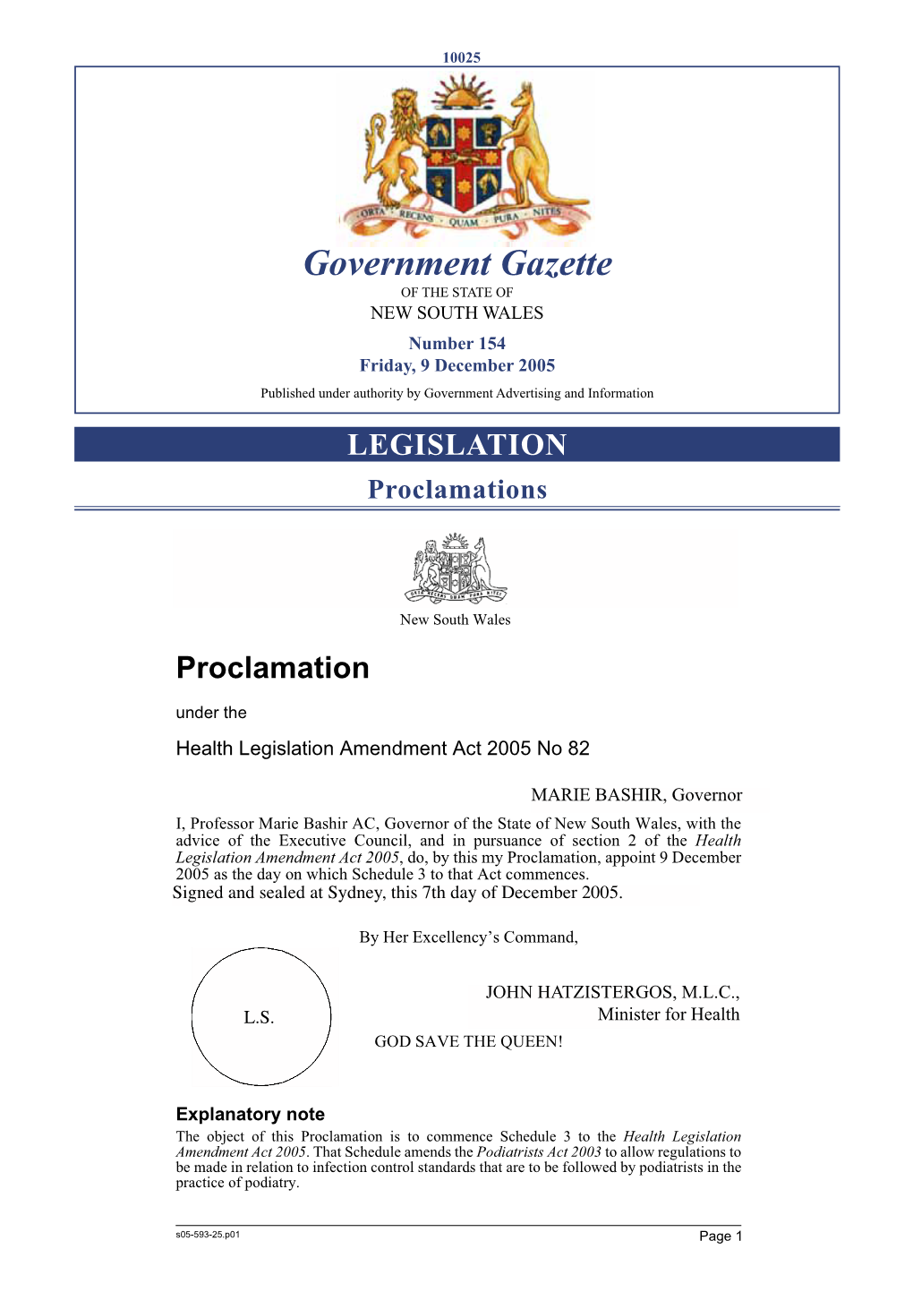 Government Gazette