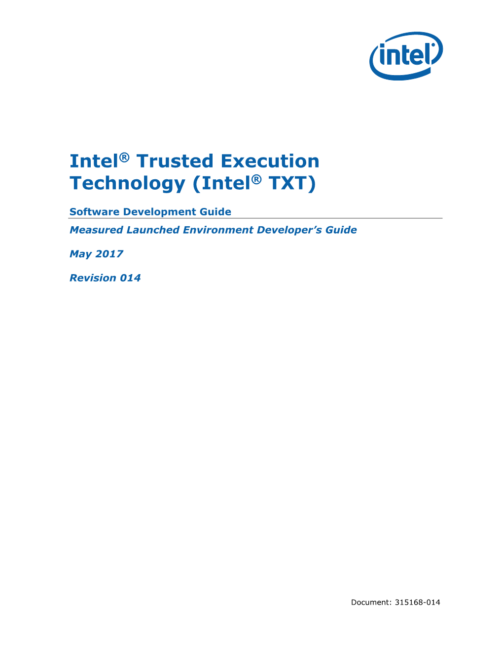 Intel® Trusted Execution Technology (Intel® TXT)