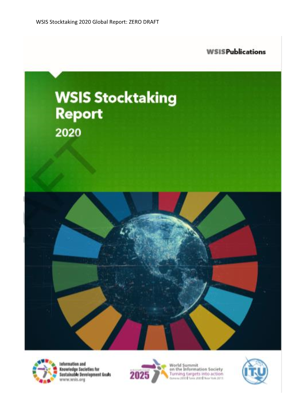 WSIS Stocktaking 2020 Global Report: ZERO DRAFT