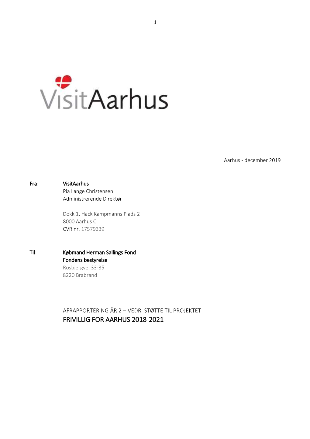 Frivillig for Aarhus 2018-2021