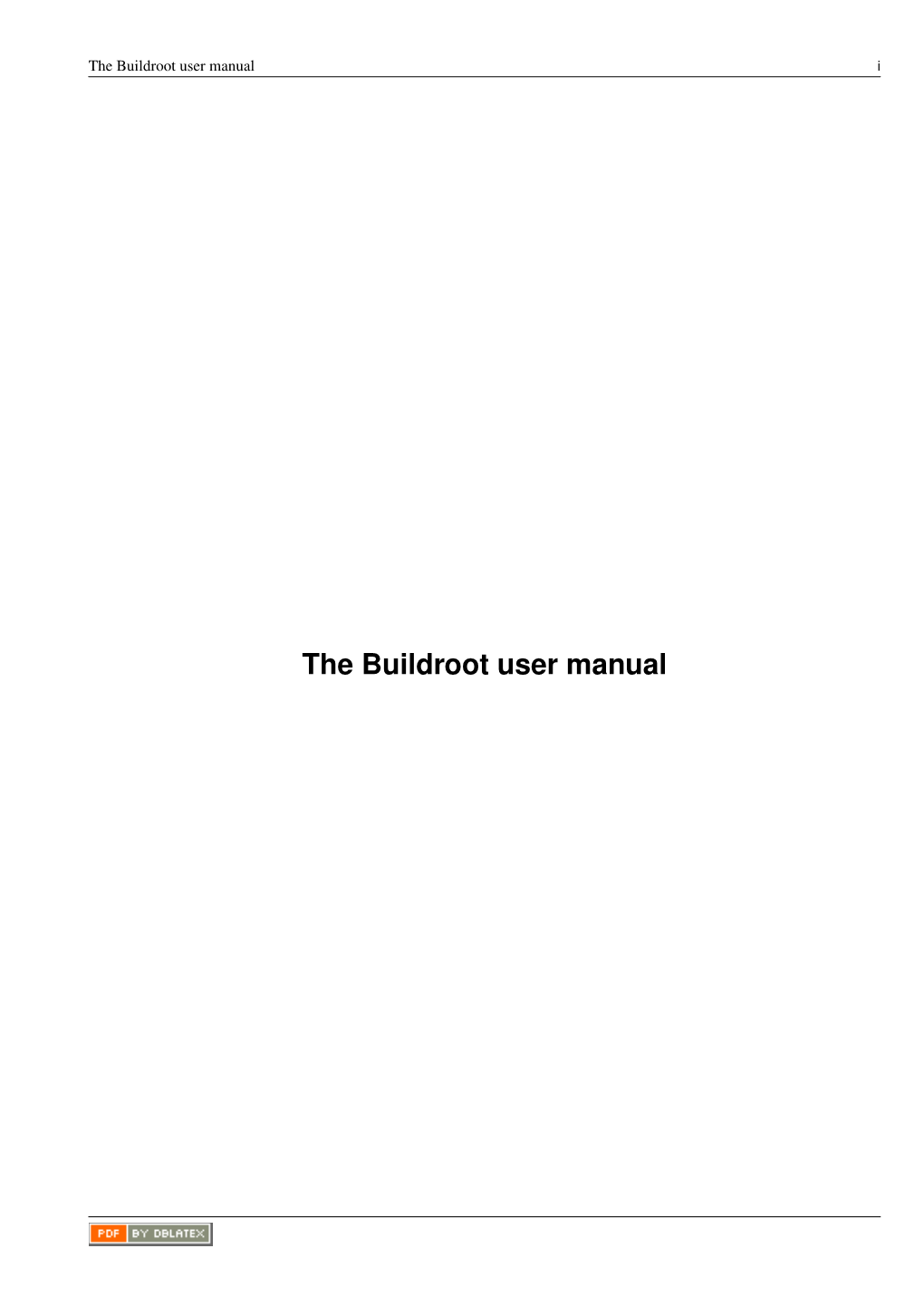 The Buildroot User Manual I